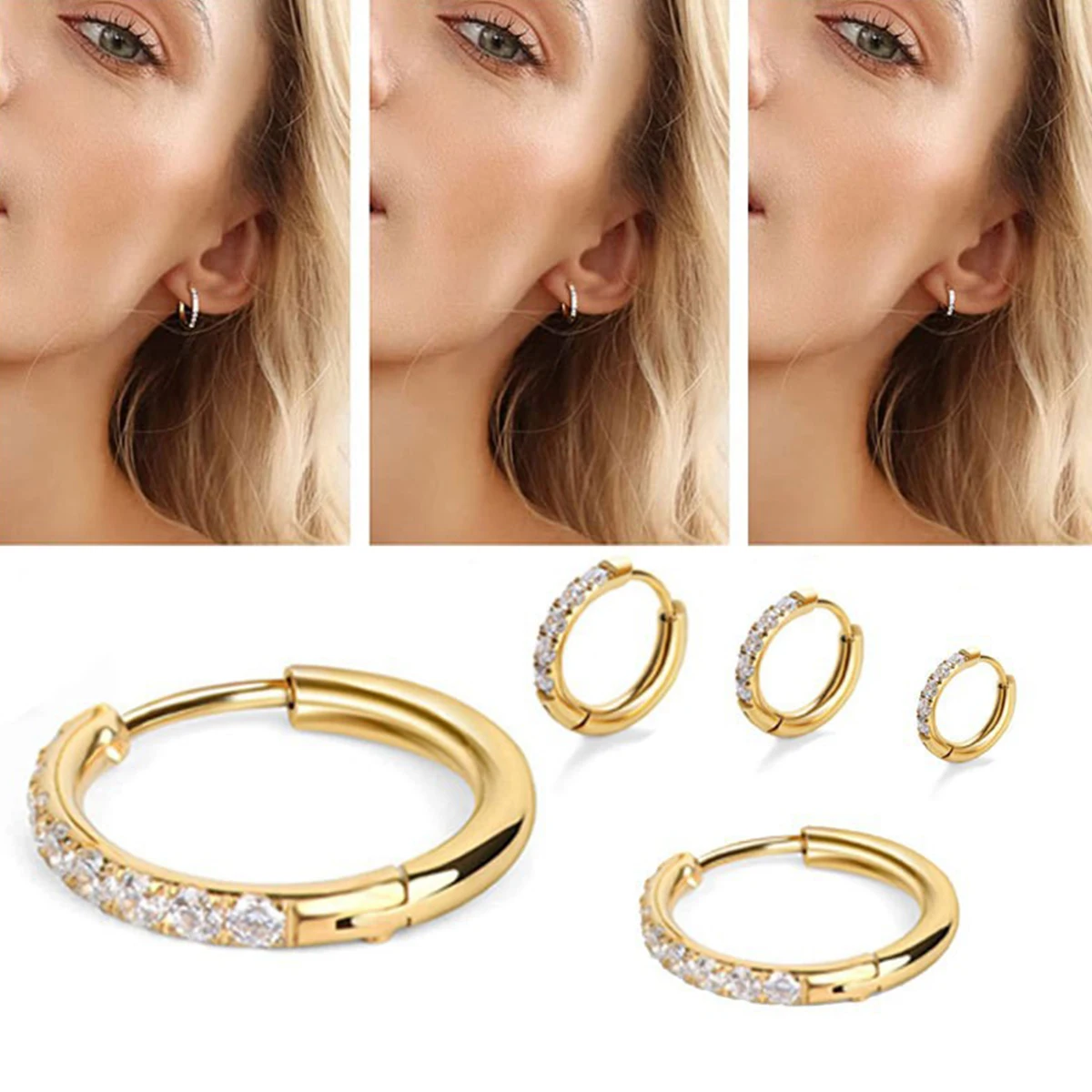 Conch Earring Hoop - 2 шт., серьги-кольца из нержавеющей стали,