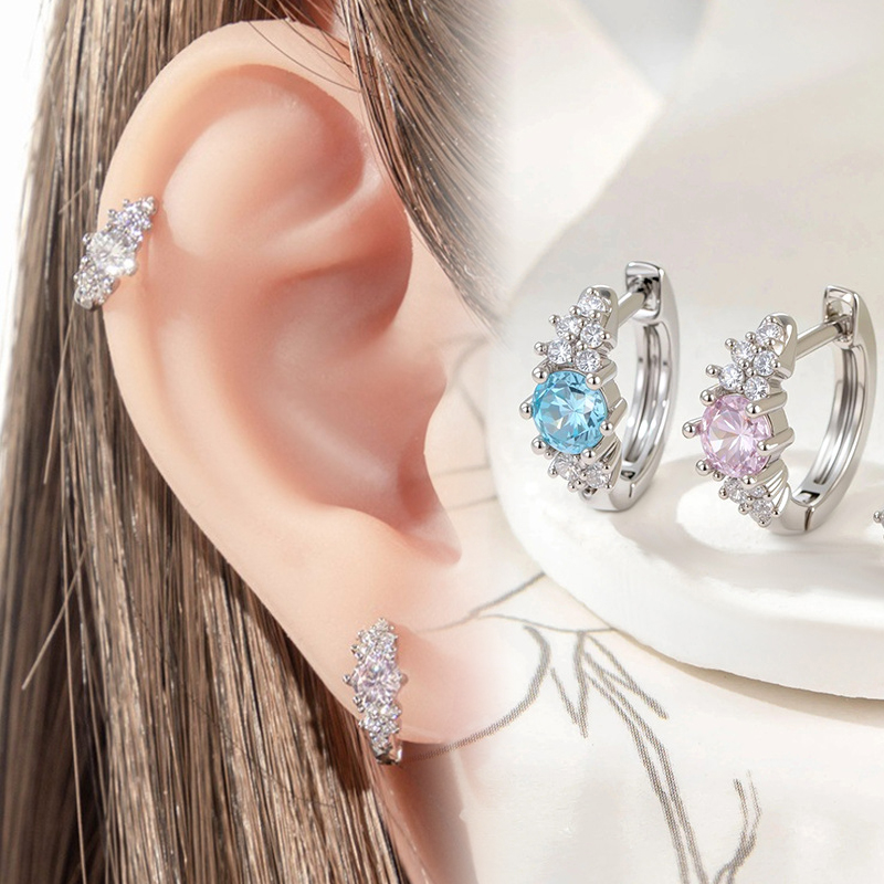 Conch Earring Hoop - Серьги-кольца с кубическим цирконием, серьги из