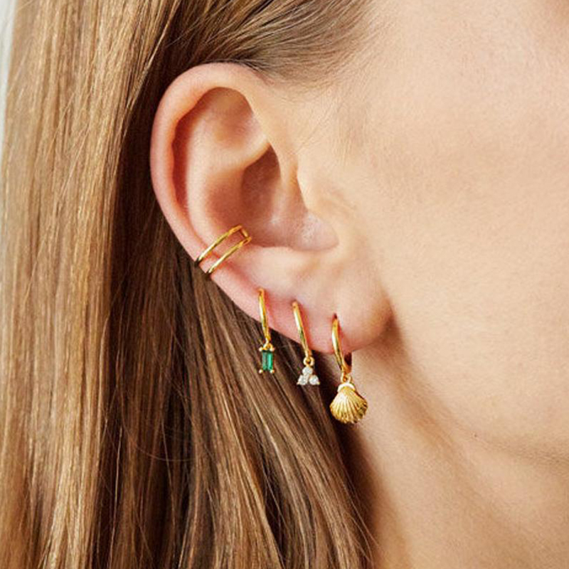 Женские серьги-подвески в виде – обзор и цена Conch Earring Hoop