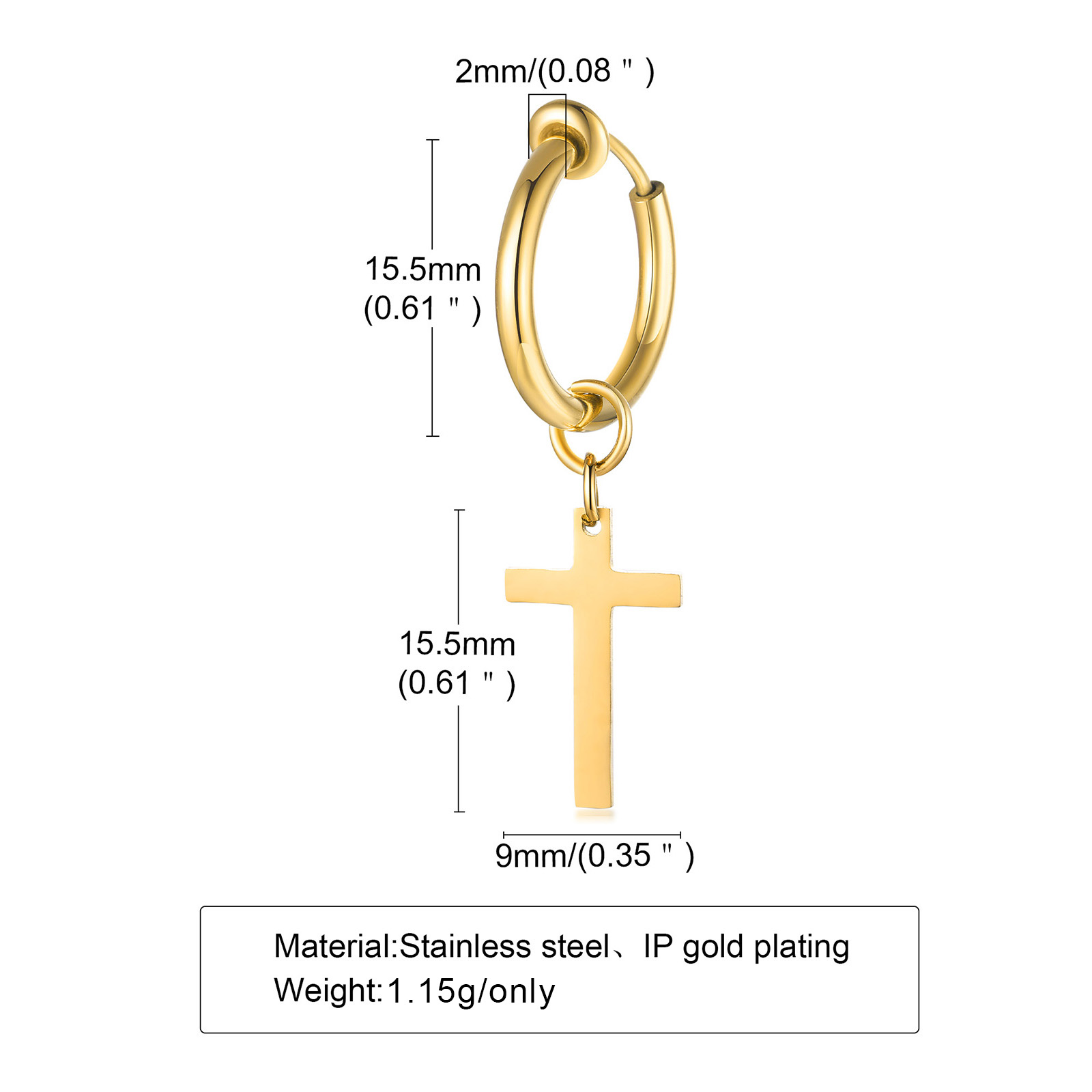 Крест, серьги s, Huggie серьги – обзор и цена Conch Earring Hoop