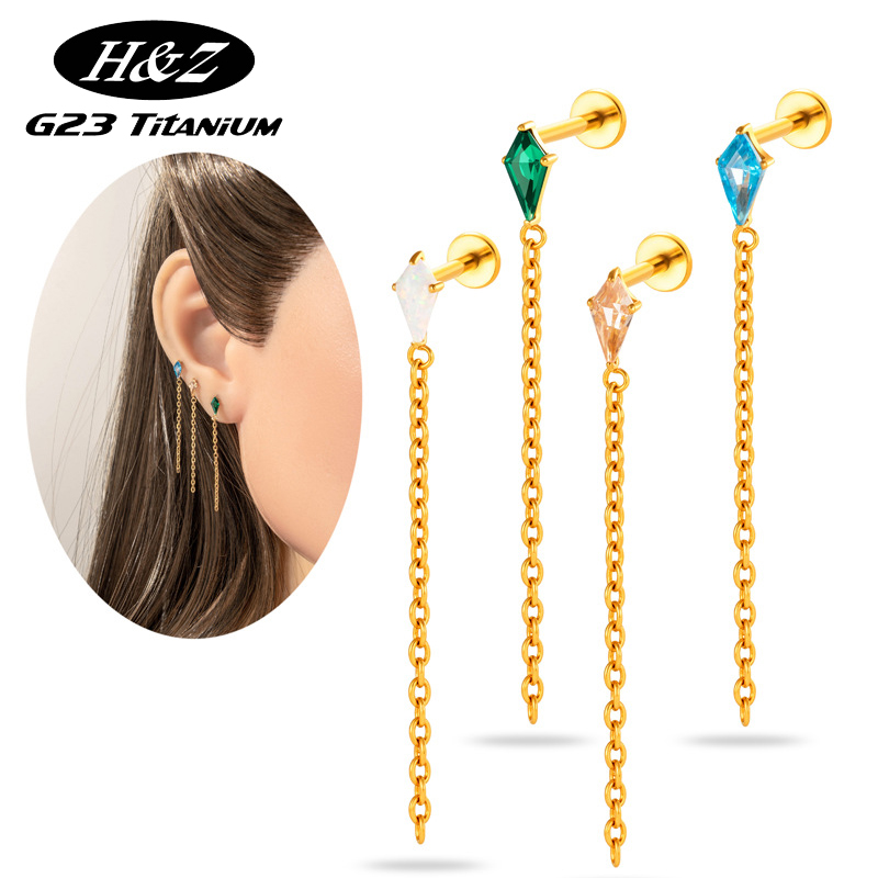 1 шт. титановая серьга-гвоздик – обзор и цена Body Jewelry Threadless