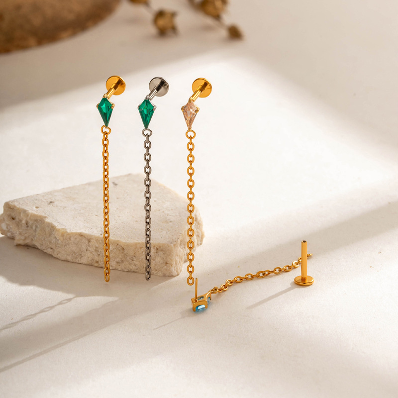 1 шт. титановая серьга-гвоздик – обзор и цена Body Jewelry Threadless