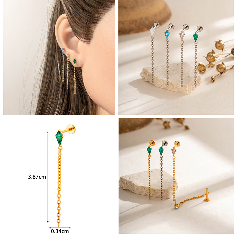 1 шт. титановая серьга-гвоздик – обзор и цена Body Jewelry Threadless