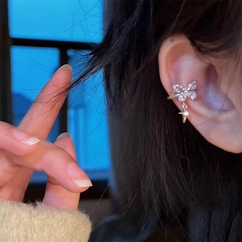 1 шт., серебряный цвет, бабочк – обзор и цена Conch Earring Hoop