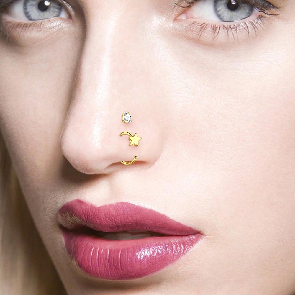 Набор из 5 колец для носа: без – обзор и цена Body Jewelry Threadless