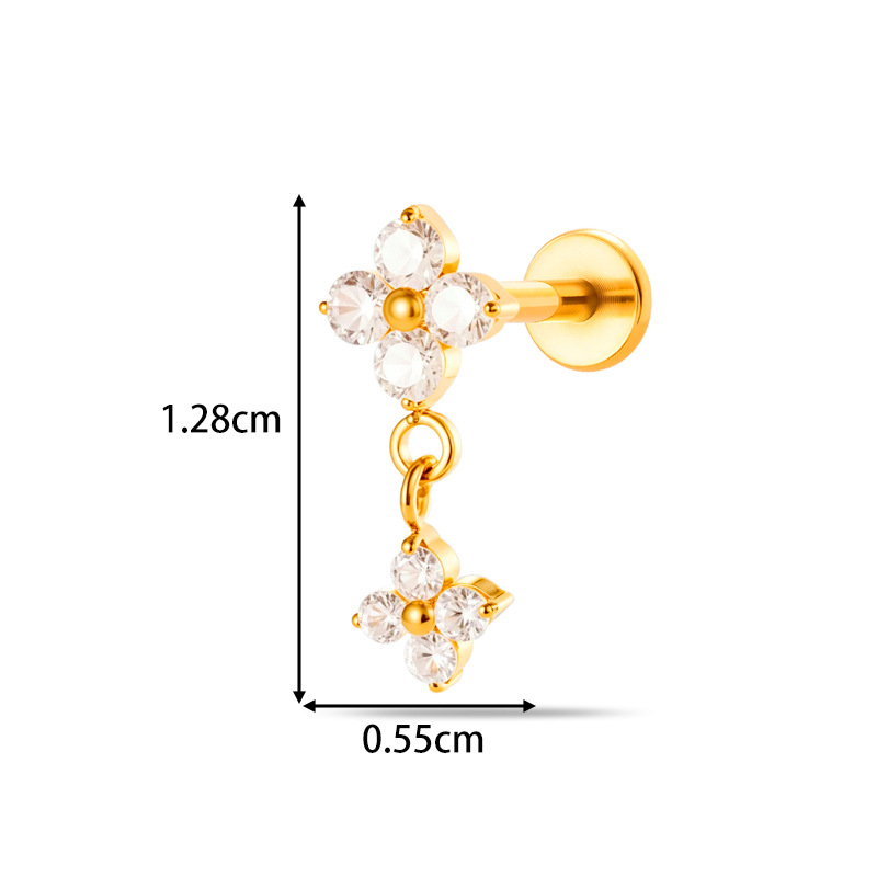 1 шт. титановый лабрет G23 16G – обзор и цена Body Jewelry Threadless
