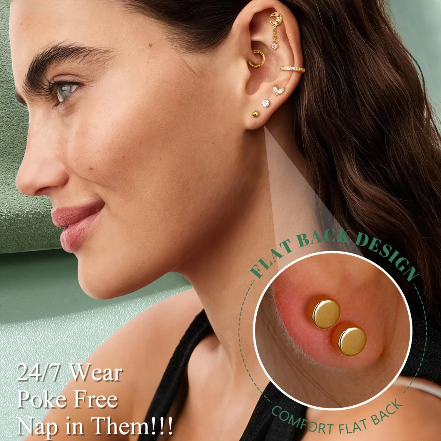 Серьги-гвоздики для хряща, 16  – обзор и цена Conch Earring Hoop